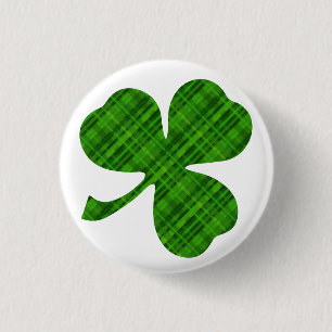 Lucky Shamrock Small Round Button Knapp