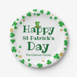 Lucky Shamrock St. Patrick Day Pappra Tallrikar