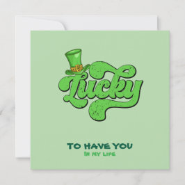 Lucky Shamrock St. Patrick's Day Flat Card Tack Kort