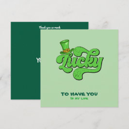Lucky Shamrock St. Patrick's Day Flat Card Tack Kort