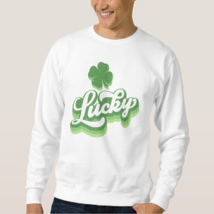 Lucky Shamrock St patrick's day Irish Lång Ärmad Tröja