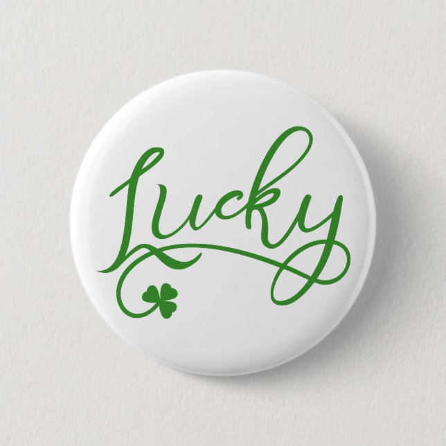Lucky Shamrock St patricks day Knapp (Framsida)