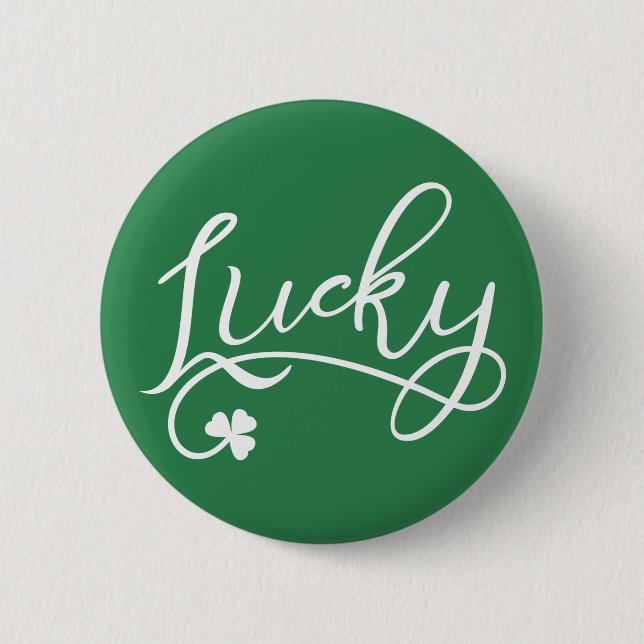 Lucky Shamrock St patricks day Knapp (Framsida)