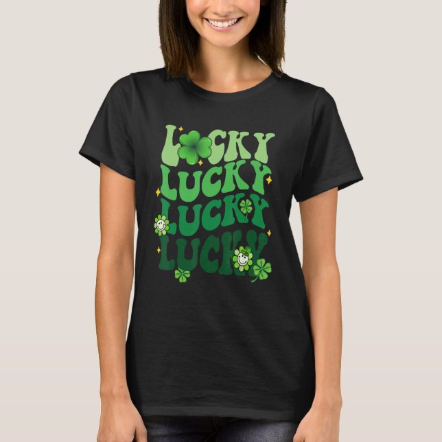 Lucky Shamrock St Patrick's Day Saint Paddy's Rain T Shirt (Framsida)