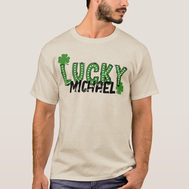 Lucky Shamrock St patrick's day T-Shirt (Framsida)