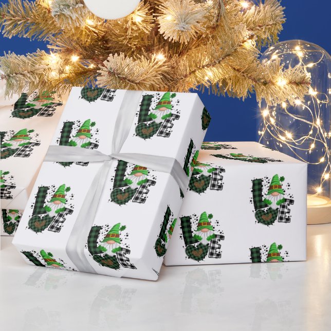 Lucky Shamrock St. Patrick's Day Wrapping Papper Presentpapper (Helgdagar)