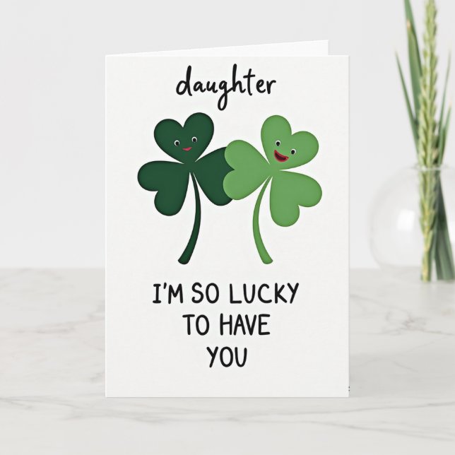 Lucky Shamrocks Dotter Kort (Framsida)