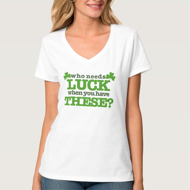Lucky Shamrocks for Women T-shirt (Framsida)