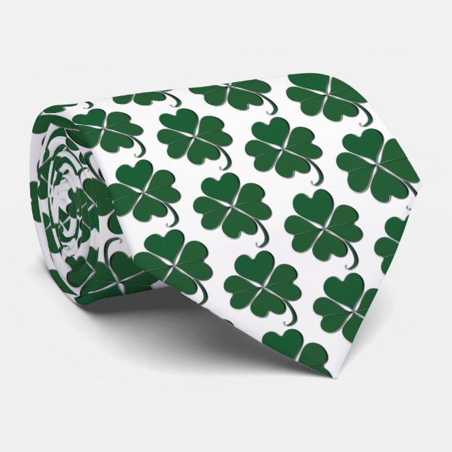 Lucky Shamrocks Grönt and White Slips (Rullad)