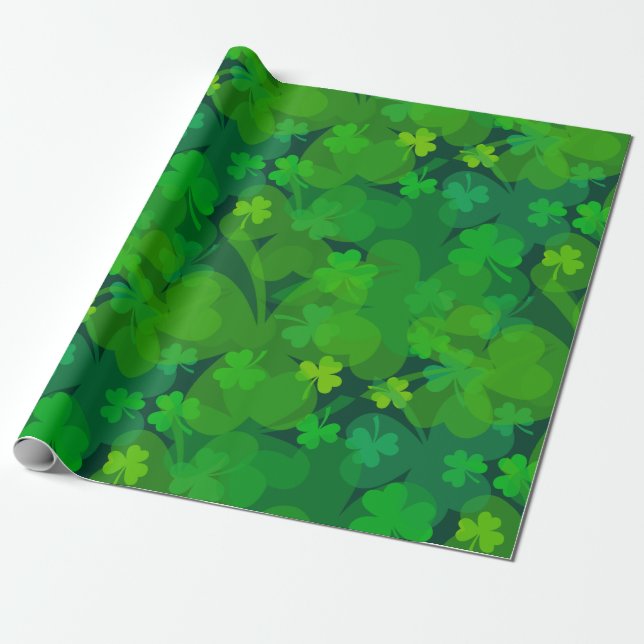 Lucky Shamrocks - Klöver överallt Presentpapper (Utrullad)