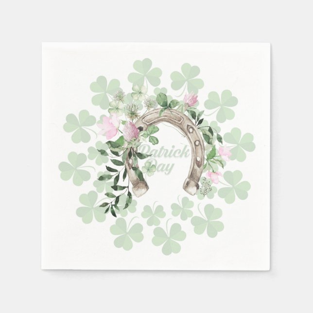 Lucky Shamrocks Papprare Tallrikar Pappersservett (Framsidan)
