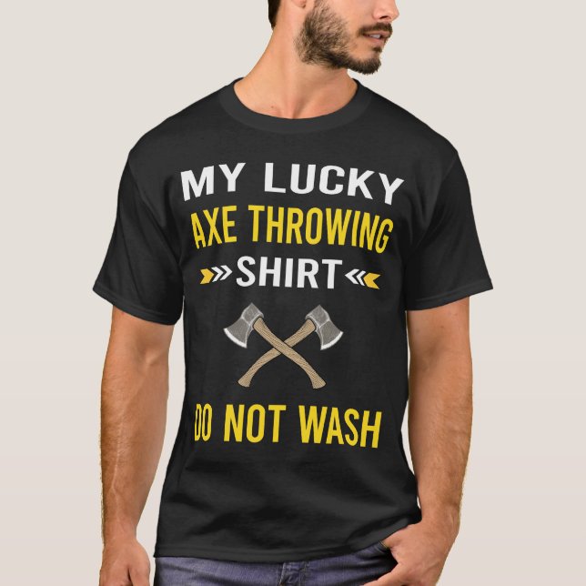 Lucky Shirt Ax Throwing Axes T (Framsida)