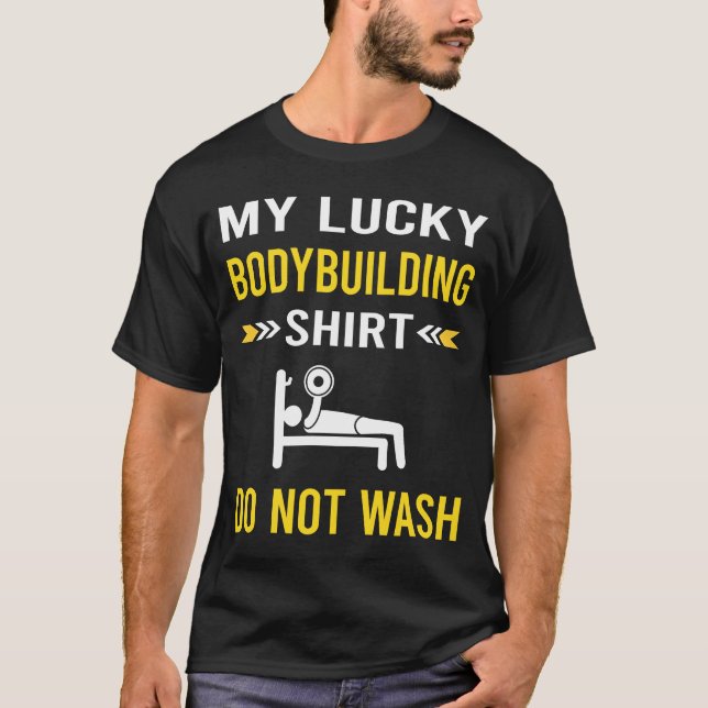 Lucky Shirt Bodybuilding Bodybuilding T Shirt (Framsida)