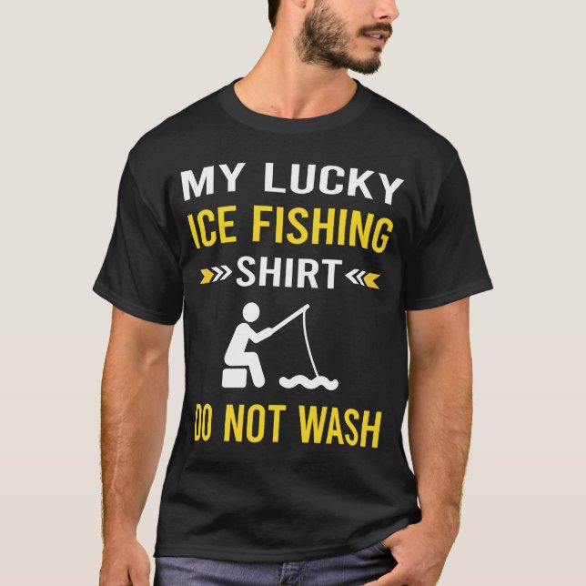 Lucky Shirt Ice Fishing T Shirt (Framsida)