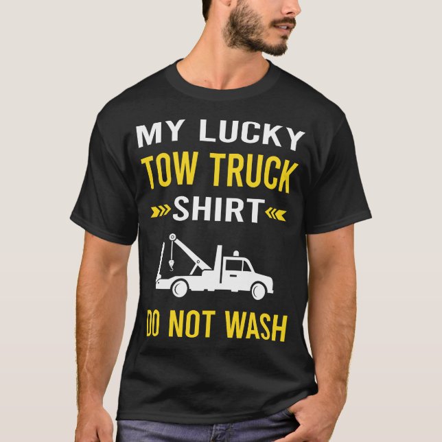 Lucky Shirt Tow Lastbil Lastbilar T (Framsida)