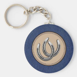 Lucky Silver Horseshoes Westerna stil Nyckelring