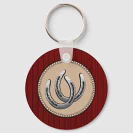 Lucky Silver Horseshoes Westerna Stil Nyckelring