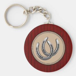 Lucky Silver Horseshoes Westerna Stil Nyckelring