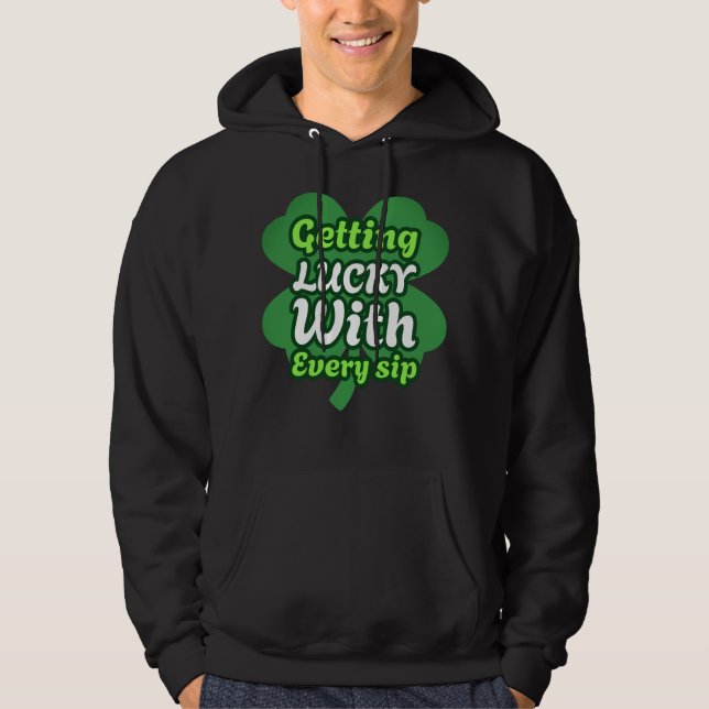 Lucky Sip Tröja Hoodie (Framsida)