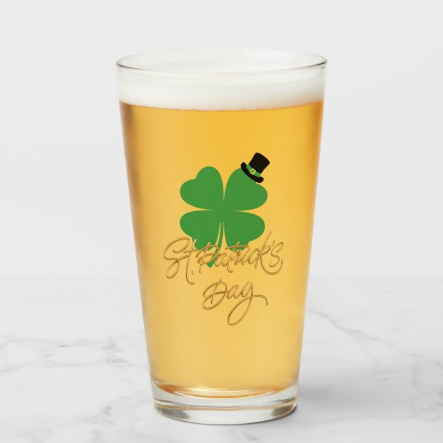 Lucky Sips: St. Patrick Day Edition - Logotyp i en Glaskopp (Framsida fylld)