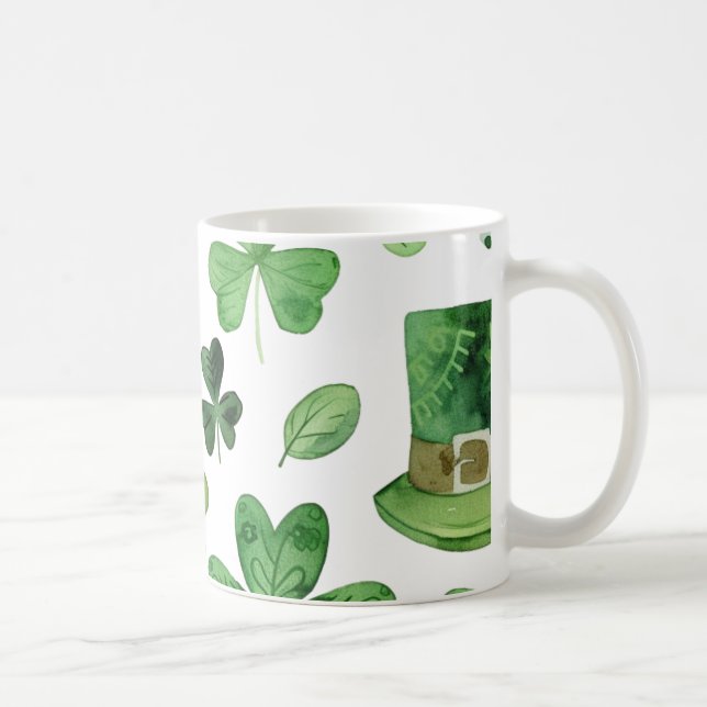 "Lucky Sips with St. Patrick's Shamrocks!" Kaffemugg (Höger)