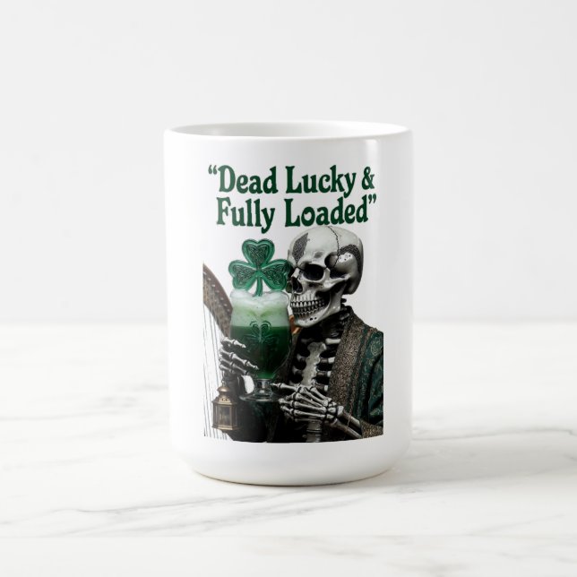 Lucky Skeleton Stout T-Shirt | Dead Lucky  Kaffemugg (Center)