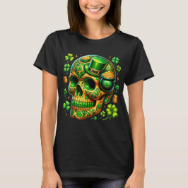 Lucky Skull: St. Patricks Day Firande T Shirt