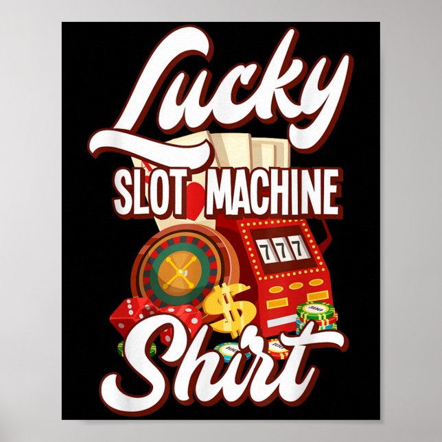 Lucky Slot Machine Casino Las Vegas Gambling  Poster (Framsidan)