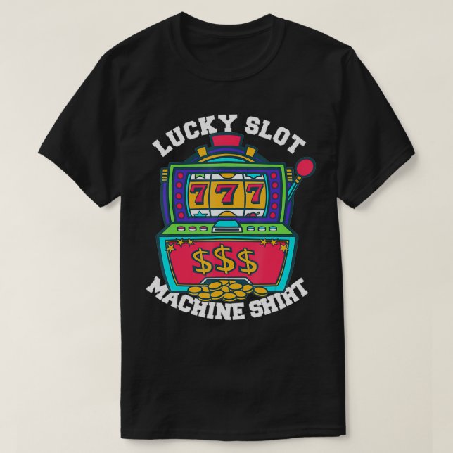 Lucky Slot Maskin Tee Casino Las Vegas Gambling (Design framsida)