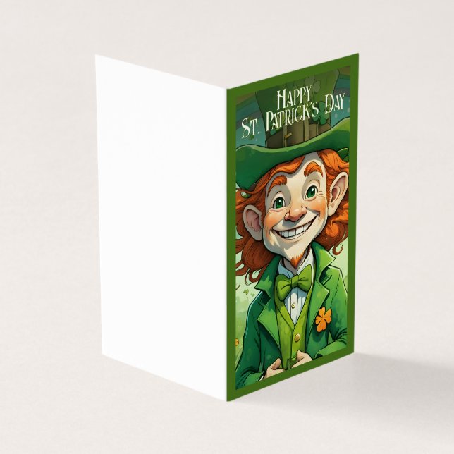 Lucky Smiles på St. Patrick's Day Kort (Utsida)