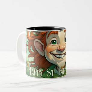 Lucky Smiles på St. Patrick's Day Två-Tonad Mugg