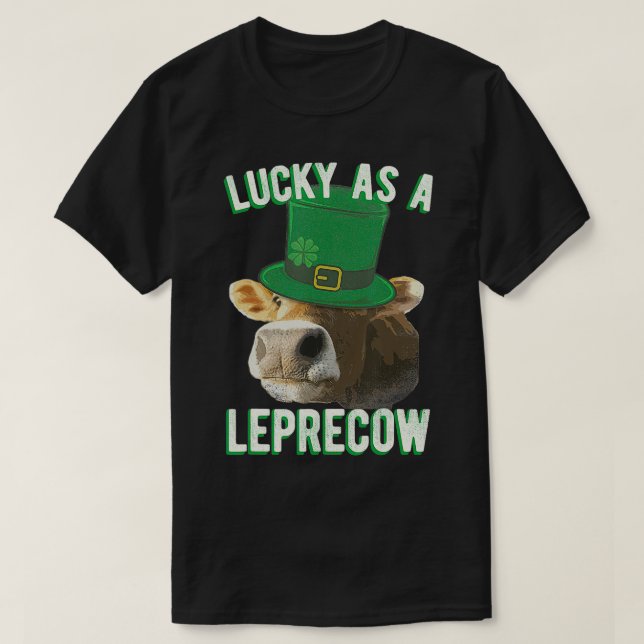 Lucky som en lätt grumlig kavaj MashUp St Paddys T Shirt (Design framsida)