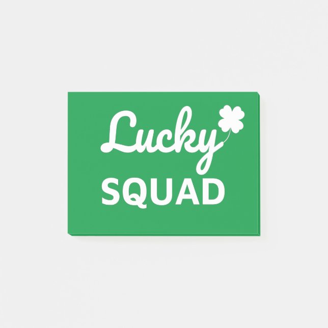 Lucky Squad St. Patrick's Day Post-it Block (Framsida)