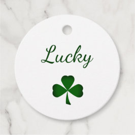 Lucky St. Patrick Day Grönt Shamrock Gåvor Etiketter