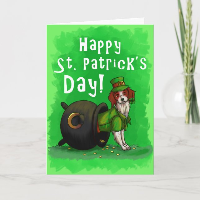 Lucky St. Patrick Day Hund Kort (Framsida)