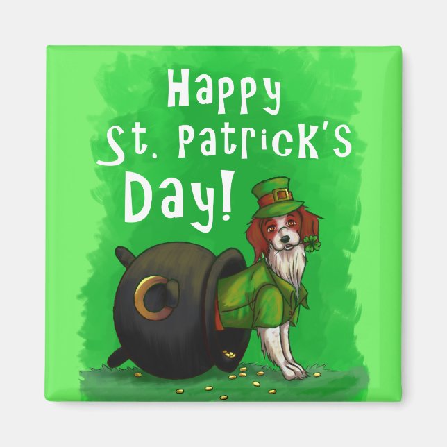 Lucky St. Patrick Day Hund Magnet (Framsidan)