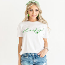 Lucky St. Patrick's Day Cute Grönt Script Shirt