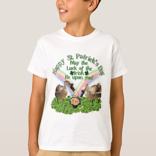 Lucky St. Patrick's Day Geese Tee (Framsida)