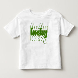 Lucky St patrick's day Grönt Retro 70's T Shirt