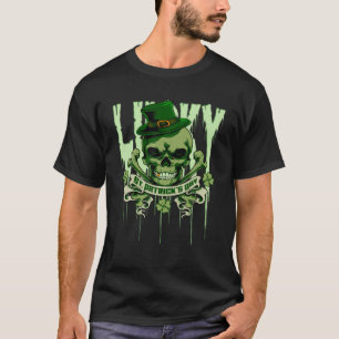 Lucky St. Patrick's Day Irish Skull 4-Löv Klöver T Shirt