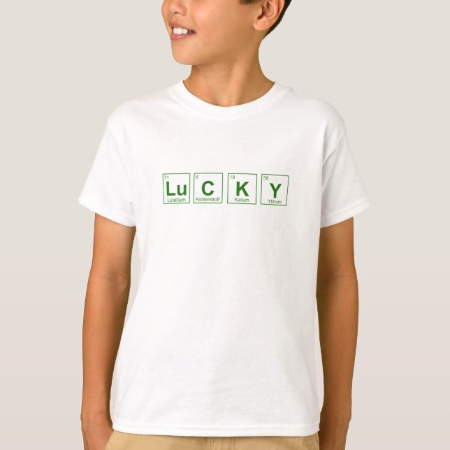 Lucky St patricks day Lycklig Grönt Items T Shirt (Framsida)