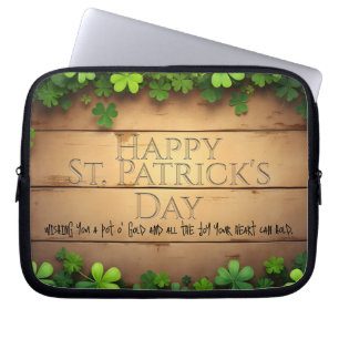 Lucky St. Patrick's Day Önskemål 🍀 Laptop Fodral