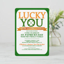 Lucky St. Patricks Day Party-inbjudningar Inbjudningar