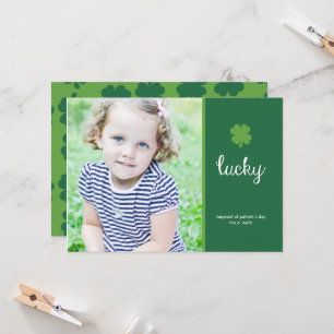 Lucky St. Patrick's Day Photo Card Kort