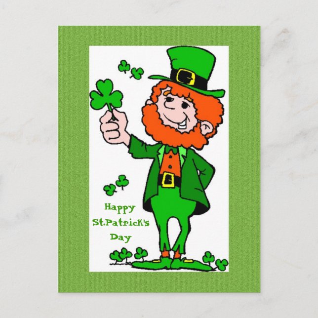 Lucky St.Patrick's Day Postcard Vykort (Framsida)