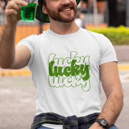 Lucky St patrick's day Retro 70's Manar T Shirt