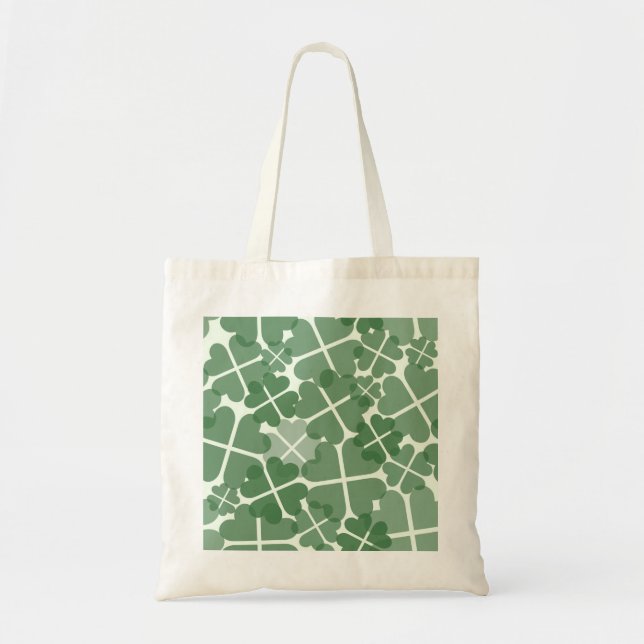 Lucky St patrick's day Shamrock Tote Bag Tygkasse (Framsidan)
