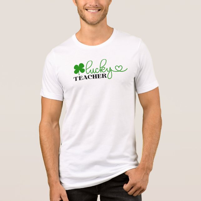 Lucky St Patrick's day Teacher t-shirt (Framsida)