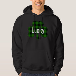 Lucky St. Pattys Shamrocks | Utbetald grönt Hoodie