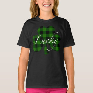 Lucky St. Pattys Shamrocks Utbetald grönt T Shirt